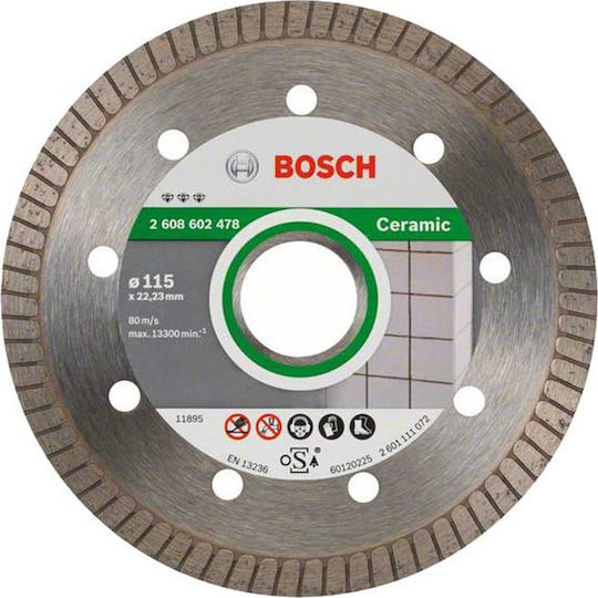 Bosch Δίσκος Κοπής Δομικών Υλικών 115mm 2608602478