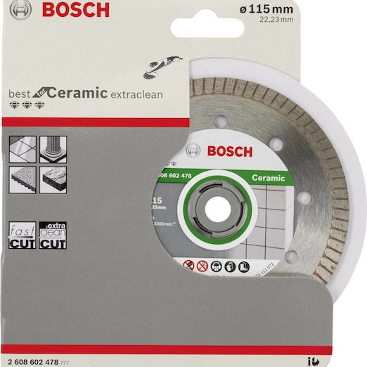 Bosch Δίσκος Κοπής Δομικών Υλικών 115mm 2608602478