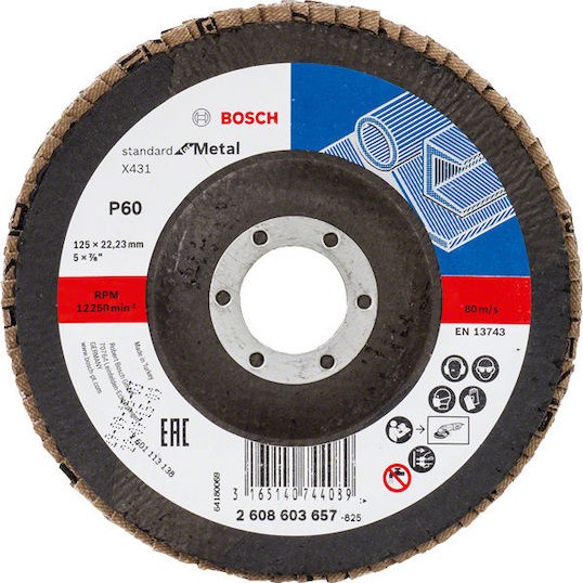 Bosch Δίσκος Κοπής Μετάλλου 125mm 2608603657