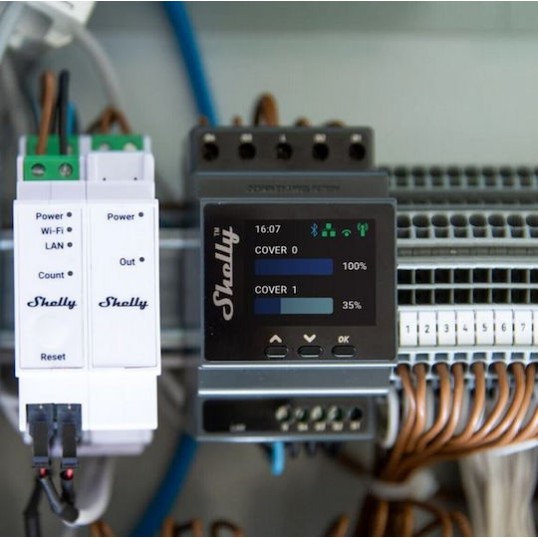 Shelly Pro Dual Cover PM Ρελέ Ράγας