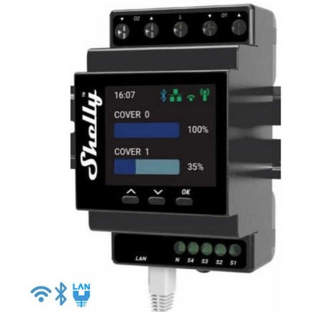Shelly Pro Dual Cover PM Ρελέ Ράγας