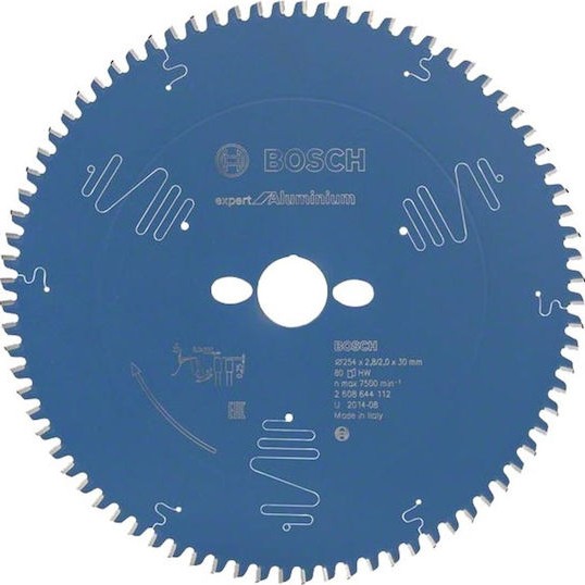 Bosch Δίσκος Κοπής Αλουμινίου με 80 Δόντια 254mm 2608644112