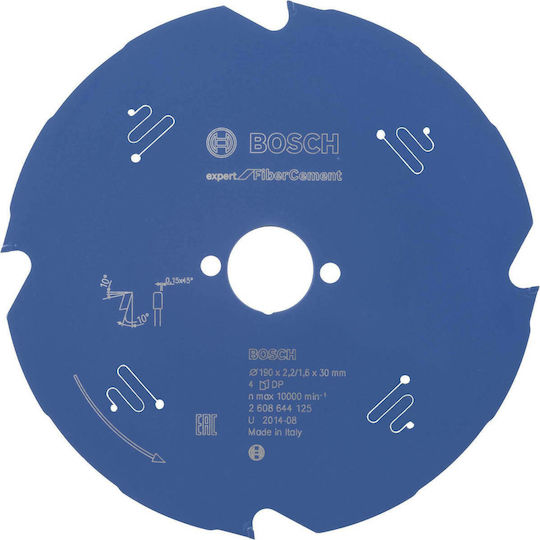 Bosch Δίσκος Κοπής Μετάλλου 190mm 2608644125