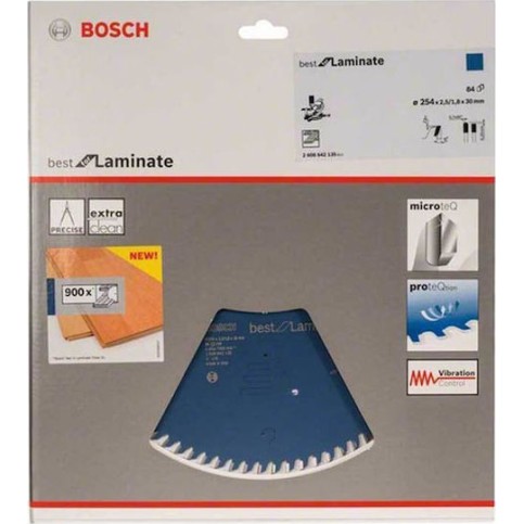 Bosch Δίσκος Κοπής Ξύλου με 84 Δόντια 254mm 2608642135