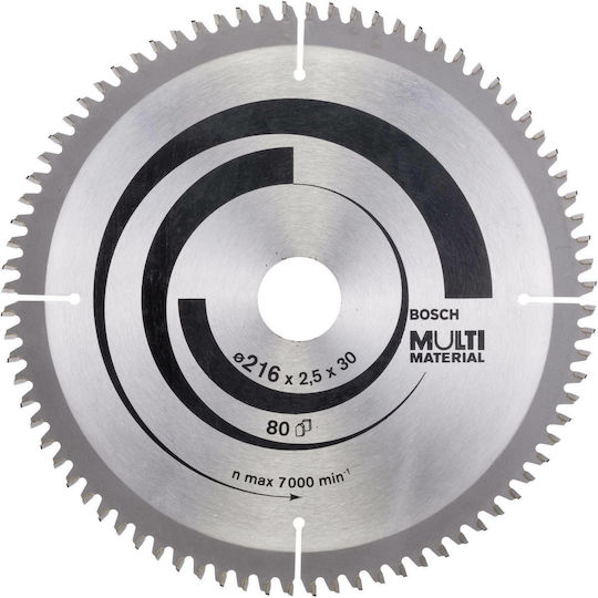 Bosch Δίσκος Κοπής Ξύλου με 80 Δόντια 216mm 2608640447