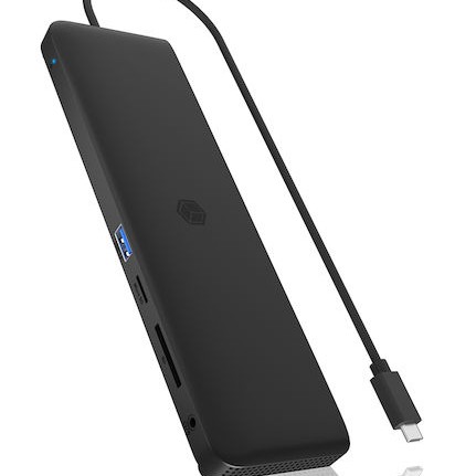Icy Box USB-C Docking Station με HDMI/DisplayPort 4K PD Ethernet και σύνδεση 3 Οθονών Μαύρο (IB-DK2116-C)