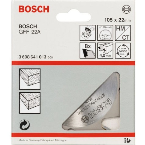 Bosch Δίσκος Κοπής Ξύλου 105mm 3608641013