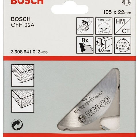 Bosch Δίσκος Κοπής Ξύλου 105mm 3608641013