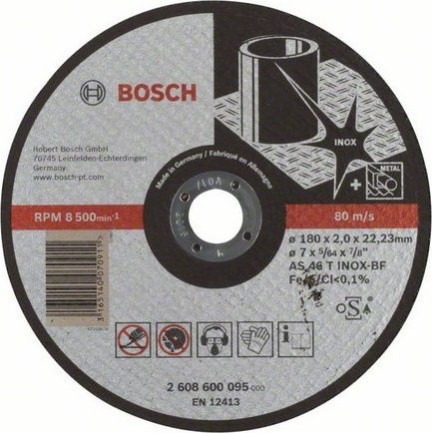 Bosch Δίσκος Κοπής Μετάλλου με 46 Δόντια 180mm 2608600095