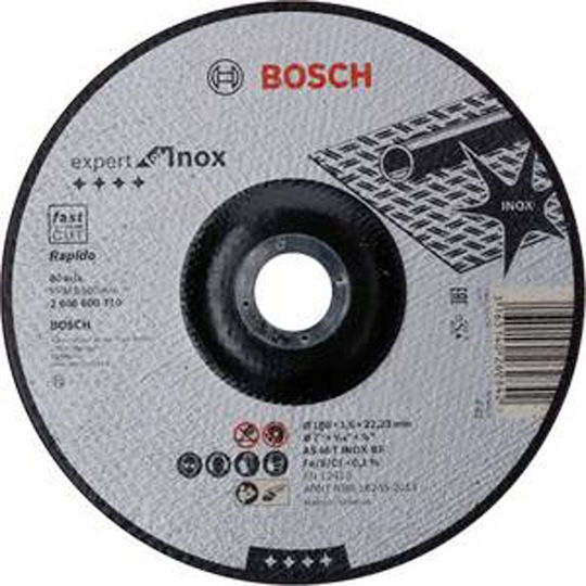 Bosch Expert For Inox Rapido Δίσκος Κοπής Μετάλλου με 46 Δόντια 230mm 2608600711