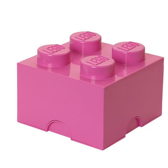 Lego Παιδικό Κουτί Αποθήκευσης από Πλαστικό 4-Stud Φούξια 25x25x18cm