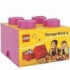 Lego Παιδικό Κουτί Αποθήκευσης από Πλαστικό 4-Stud Φούξια 25x25x18cm