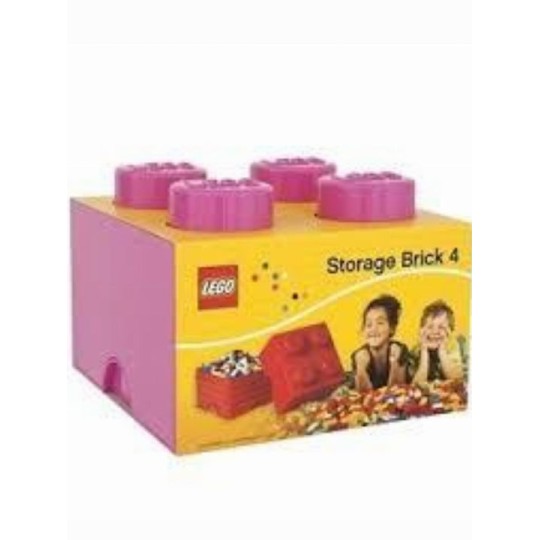 Lego Παιδικό Κουτί Αποθήκευσης από Πλαστικό 4-Stud Φούξια 25x25x18cm