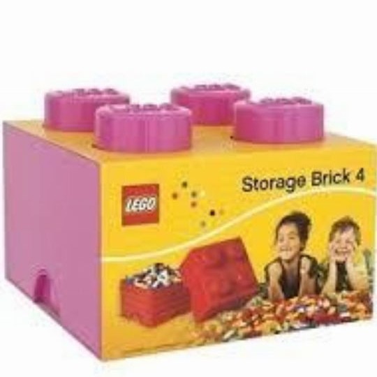 Lego Παιδικό Κουτί Αποθήκευσης από Πλαστικό 4-Stud Φούξια 25x25x18cm