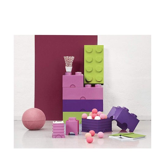 Lego Παιδικό Κουτί Αποθήκευσης από Πλαστικό 4-Stud Φούξια 25x25x18cm