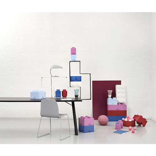 Lego Παιδικό Κουτί Αποθήκευσης από Πλαστικό 4-Stud Φούξια 25x25x18cm