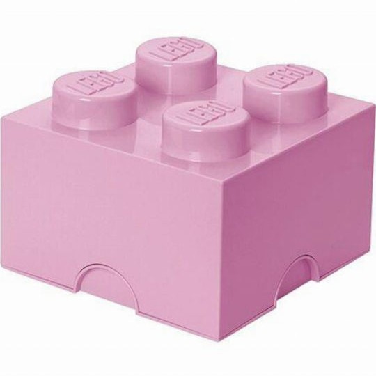 Lego Παιδικό Κουτί Αποθήκευσης από Πλαστικό 4-Stud Ροζ 25x25x18cm