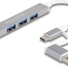 DeLock USB 3.0 Hub 4 Θυρών με σύνδεση USB-A / USB-C Γκρι