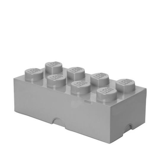 Lego Παιδικό Κουτί Αποθήκευσης από Πλαστικό 8-Stud Γκρι 50x25x17cm