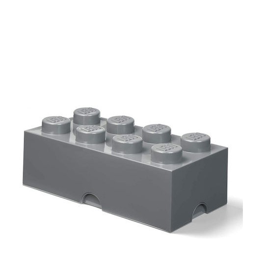 Lego Παιδικό Κουτί Αποθήκευσης από Πλαστικό 8-Stud Γκρι 50x25x17cm