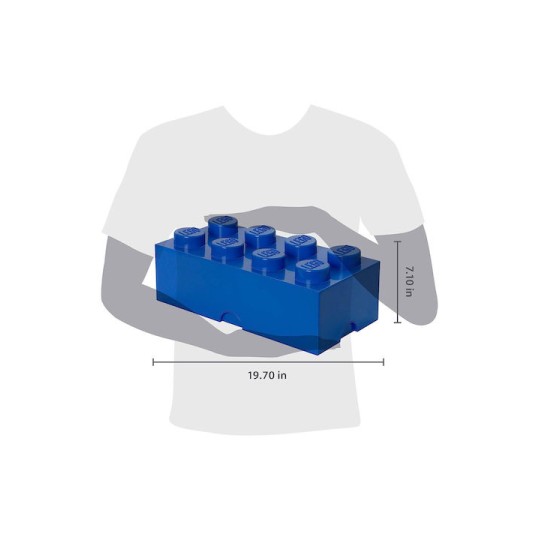 Lego Παιδικό Κουτί Αποθήκευσης από Πλαστικό 8-Stud Γκρι 50x25x17cm