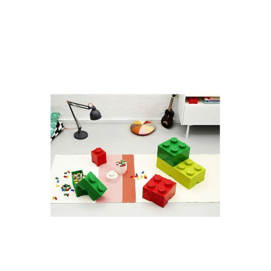 Lego Παιδικό Κουτί Αποθήκευσης από Πλαστικό 1 Round Κόκκινο 12x12x12cm