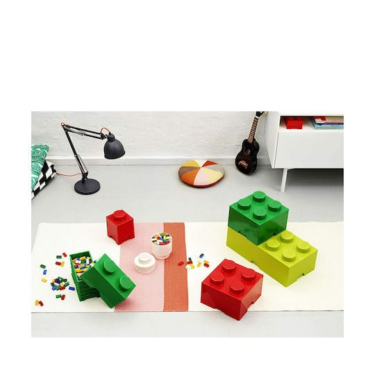 Lego Παιδικό Κουτί Αποθήκευσης από Πλαστικό 1 Round Κόκκινο 12x12x12cm