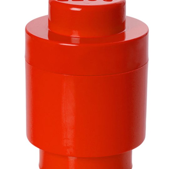 Lego Παιδικό Κουτί Αποθήκευσης από Πλαστικό 1 Round Κόκκινο 12x12x12cm