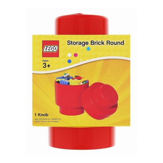 Lego Παιδικό Κουτί Αποθήκευσης από Πλαστικό 1 Round Κόκκινο 12x12x12cm