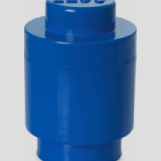 Lego Παιδικό Κουτί Αποθήκευσης από Πλαστικό 1 Round Μπλε 12x12x12cm