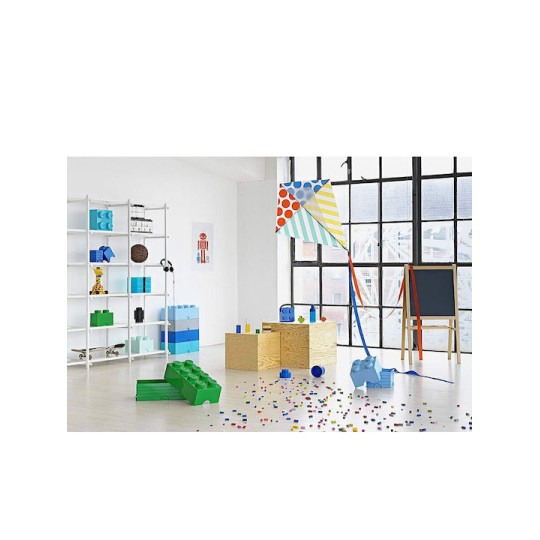 Lego Παιδικό Κουτί Αποθήκευσης από Πλαστικό 1 Round Μπλε 12x12x12cm