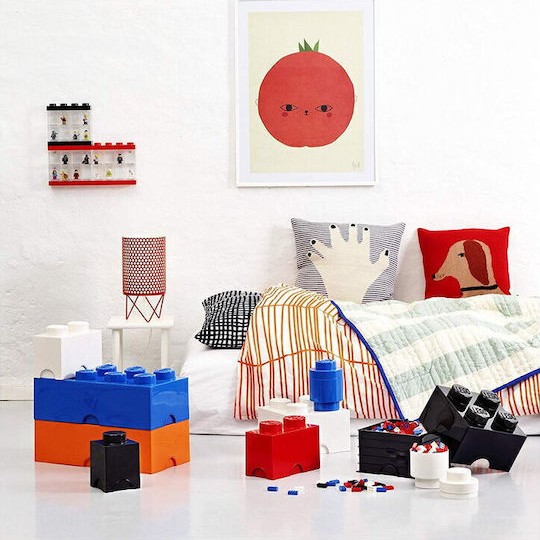 Lego Παιδικό Κουτί Αποθήκευσης από Πλαστικό 1 Round Μπλε 12x12x12cm