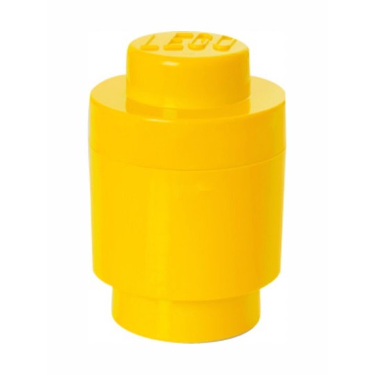 Lego Παιδικό Κουτί Αποθήκευσης από Πλαστικό 1 Round Κίτρινο 12x12x12cm