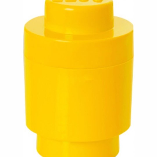 Lego Παιδικό Κουτί Αποθήκευσης από Πλαστικό 1 Round Κίτρινο 12x12x12cm