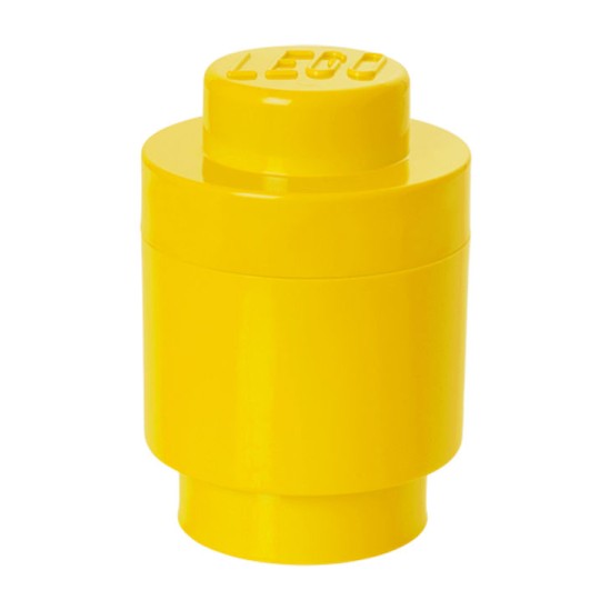 Lego Παιδικό Κουτί Αποθήκευσης από Πλαστικό 1 Round Κίτρινο 12x12x12cm