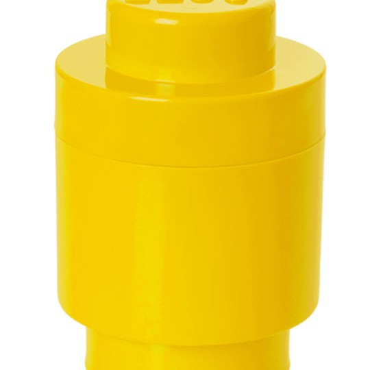 Lego Παιδικό Κουτί Αποθήκευσης από Πλαστικό 1 Round Κίτρινο 12x12x12cm