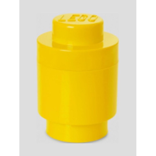 Lego Παιδικό Κουτί Αποθήκευσης από Πλαστικό 1 Round Κίτρινο 12x12x12cm