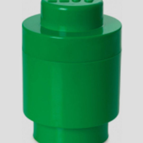 Lego Παιδικό Κουτί Αποθήκευσης από Πλαστικό 1 Round Πράσινο 12x12x12cm