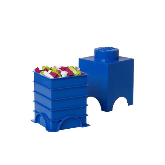 Lego Παιδικό Κουτί Αποθήκευσης από Πλαστικό 1-Stud Μπλε 12x12x18cm