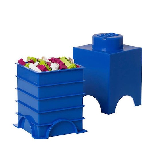 Lego Παιδικό Κουτί Αποθήκευσης από Πλαστικό 1-Stud Μπλε 12x12x18cm