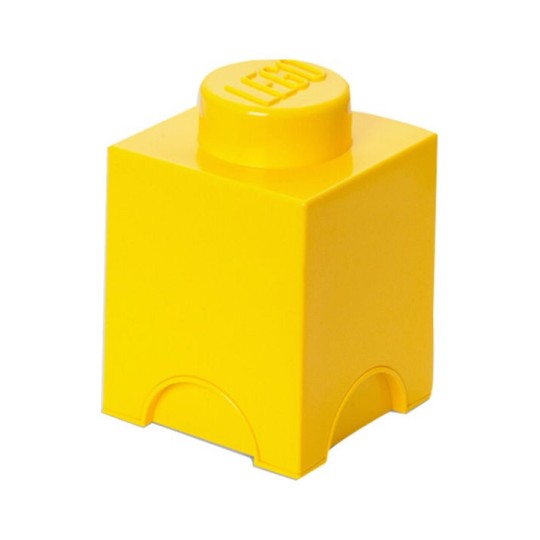 Lego Παιδικό Κουτί Αποθήκευσης από Πλαστικό 1-Stud Κίτρινο 12x12x18cm