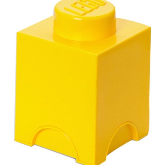 Lego Παιδικό Κουτί Αποθήκευσης από Πλαστικό 1-Stud Κίτρινο 12x12x18cm