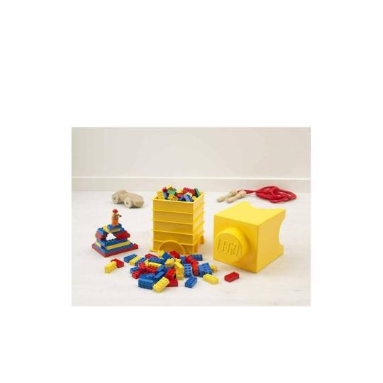 Lego Παιδικό Κουτί Αποθήκευσης από Πλαστικό 1-Stud Κίτρινο 12x12x18cm