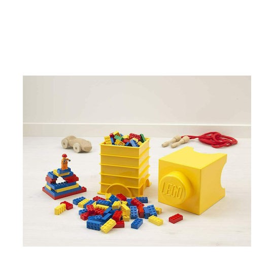 Lego Παιδικό Κουτί Αποθήκευσης από Πλαστικό 1-Stud Κίτρινο 12x12x18cm