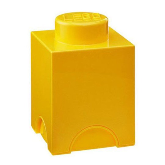 Lego Παιδικό Κουτί Αποθήκευσης από Πλαστικό 1-Stud Κίτρινο 12x12x18cm