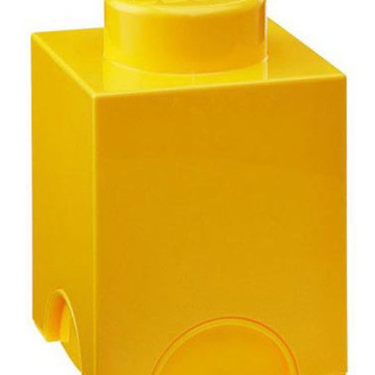 Lego Παιδικό Κουτί Αποθήκευσης από Πλαστικό 1-Stud Κίτρινο 12x12x18cm