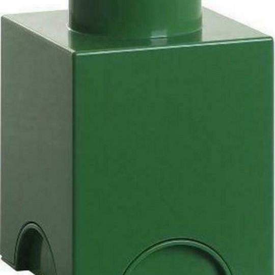 Lego Παιδικό Κουτί Αποθήκευσης από Πλαστικό 1-Stud Πράσινο 12x12x18cm