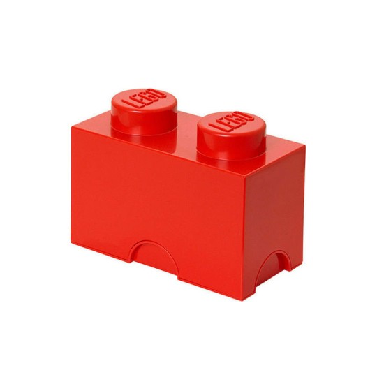 Lego Παιδικό Κουτί Αποθήκευσης από Πλαστικό 2-Stud Κόκκινο 25x12x18cm