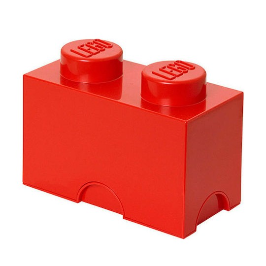 Lego Παιδικό Κουτί Αποθήκευσης από Πλαστικό 2-Stud Κόκκινο 25x12x18cm