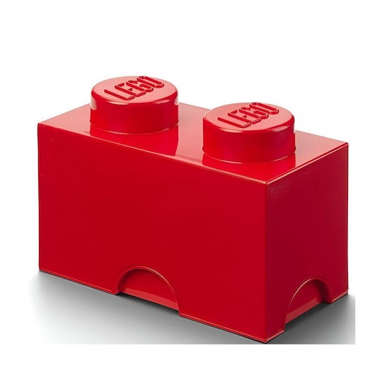 Lego Παιδικό Κουτί Αποθήκευσης από Πλαστικό 2-Stud Κόκκινο 25x12x18cm
